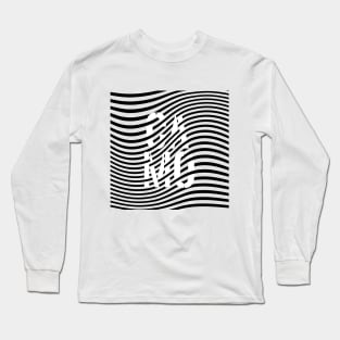 Camo samo cool psychedelic black and white Long Sleeve T-Shirt